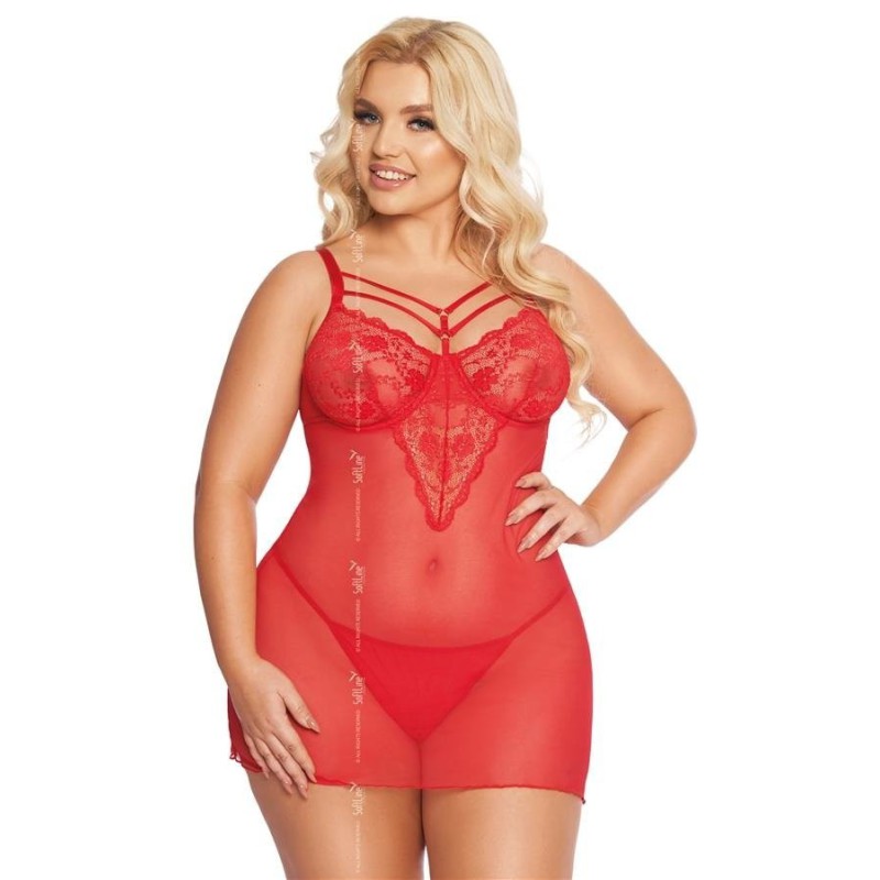 Aldona Nuisette rouge avec liens Grande Taille