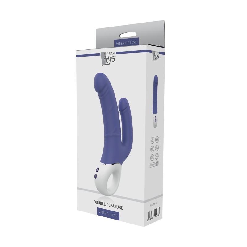 Double Pleasure stimulateur vaginal et anal simultané violet USB