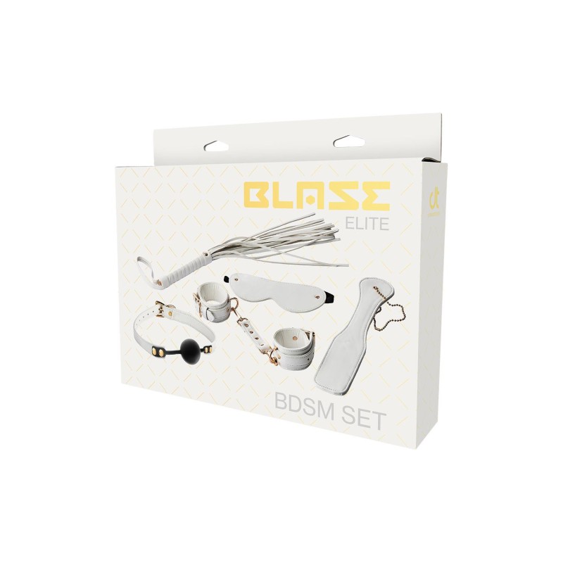 Kit 5 pièces BDSM soft simili cuir Blanc