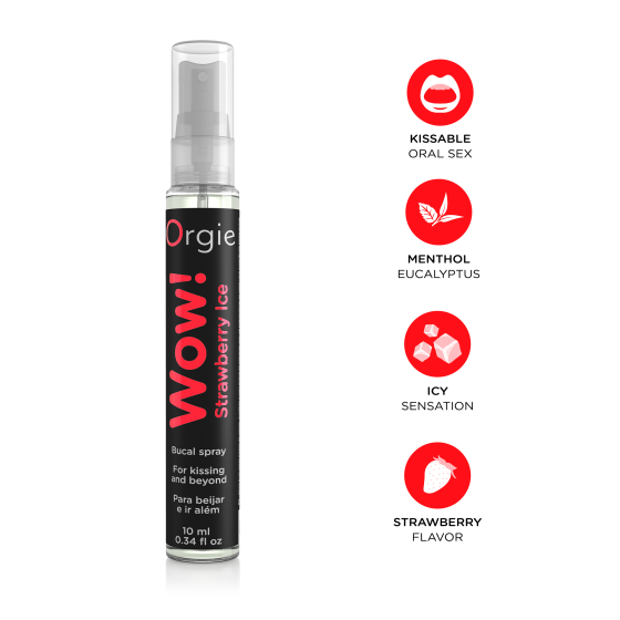 WOW Fraise Ice Spray bucal sexe oral